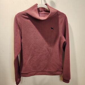 Black Dog Outfitterd Pink Fleece Pullover with Dog Logo Size S